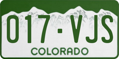 CO license plate 017VJS