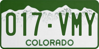 CO license plate 017VMY
