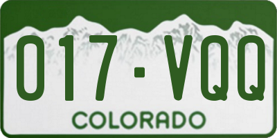 CO license plate 017VQQ