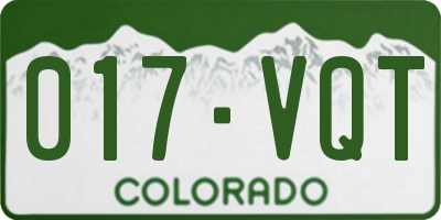 CO license plate 017VQT
