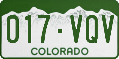 CO license plate 017VQV