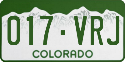 CO license plate 017VRJ