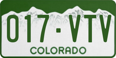 CO license plate 017VTV