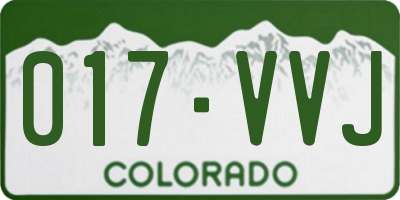 CO license plate 017VVJ