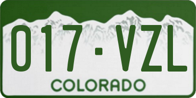 CO license plate 017VZL