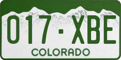 CO license plate 017XBE