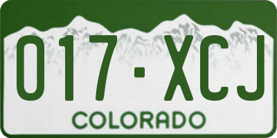 CO license plate 017XCJ
