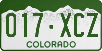 CO license plate 017XCZ