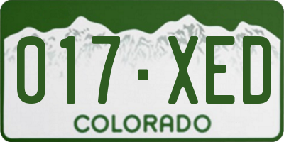 CO license plate 017XED