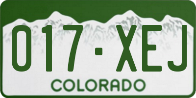 CO license plate 017XEJ