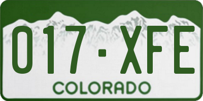 CO license plate 017XFE