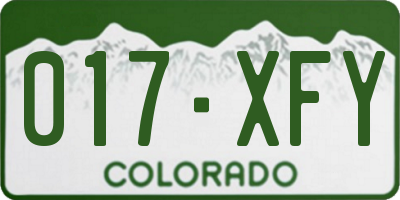CO license plate 017XFY