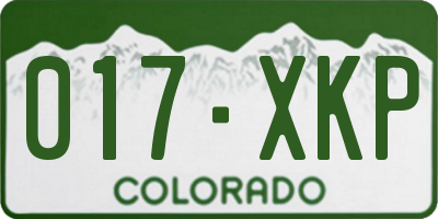 CO license plate 017XKP