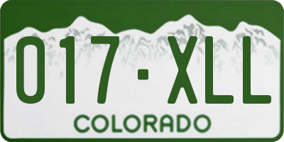 CO license plate 017XLL