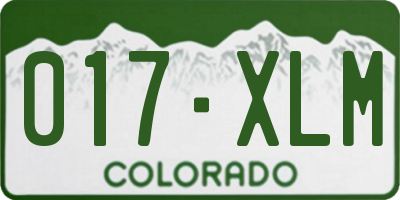 CO license plate 017XLM