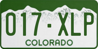 CO license plate 017XLP