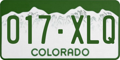 CO license plate 017XLQ