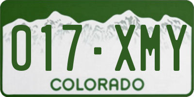 CO license plate 017XMY