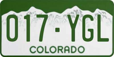 CO license plate 017YGL