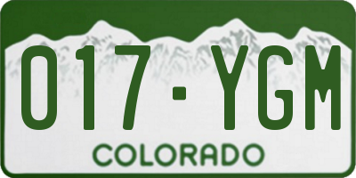 CO license plate 017YGM