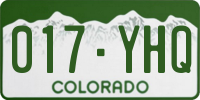 CO license plate 017YHQ