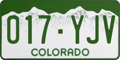CO license plate 017YJV