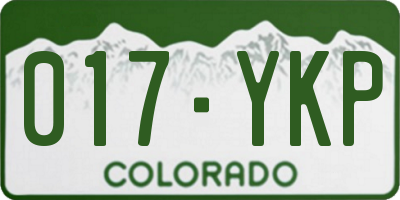 CO license plate 017YKP