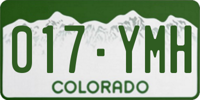 CO license plate 017YMH
