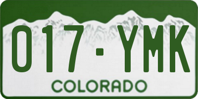 CO license plate 017YMK