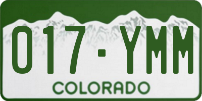 CO license plate 017YMM