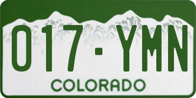 CO license plate 017YMN