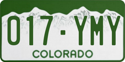 CO license plate 017YMY