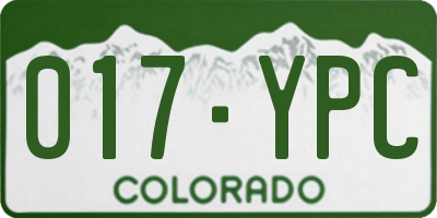 CO license plate 017YPC
