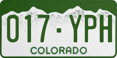CO license plate 017YPH