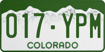 CO license plate 017YPM