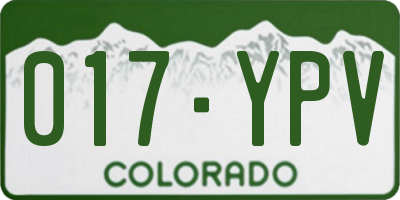 CO license plate 017YPV