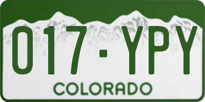 CO license plate 017YPY