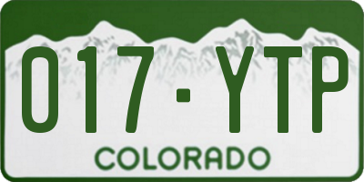 CO license plate 017YTP