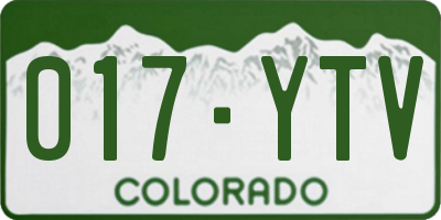 CO license plate 017YTV