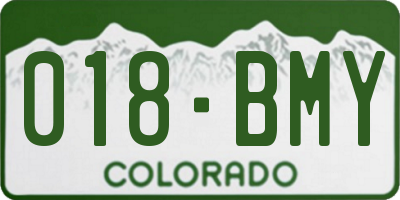 CO license plate 018BMY