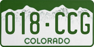 CO license plate 018CCG