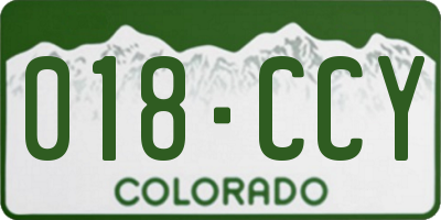 CO license plate 018CCY
