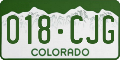 CO license plate 018CJG