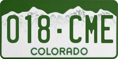 CO license plate 018CME