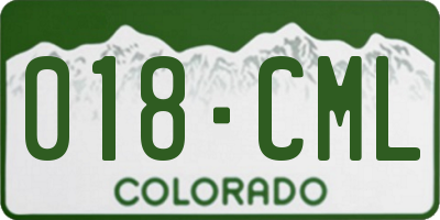CO license plate 018CML