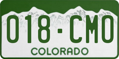 CO license plate 018CMO