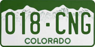 CO license plate 018CNG