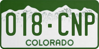 CO license plate 018CNP