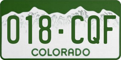 CO license plate 018CQF