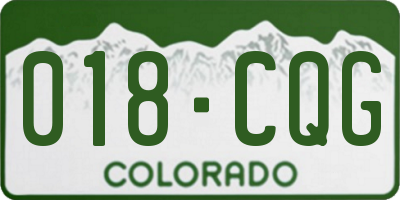 CO license plate 018CQG